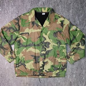 Vintage. No Fear. RARE. Nylon Camo Jacket.  Fleece- Lining.  Men's Size Large